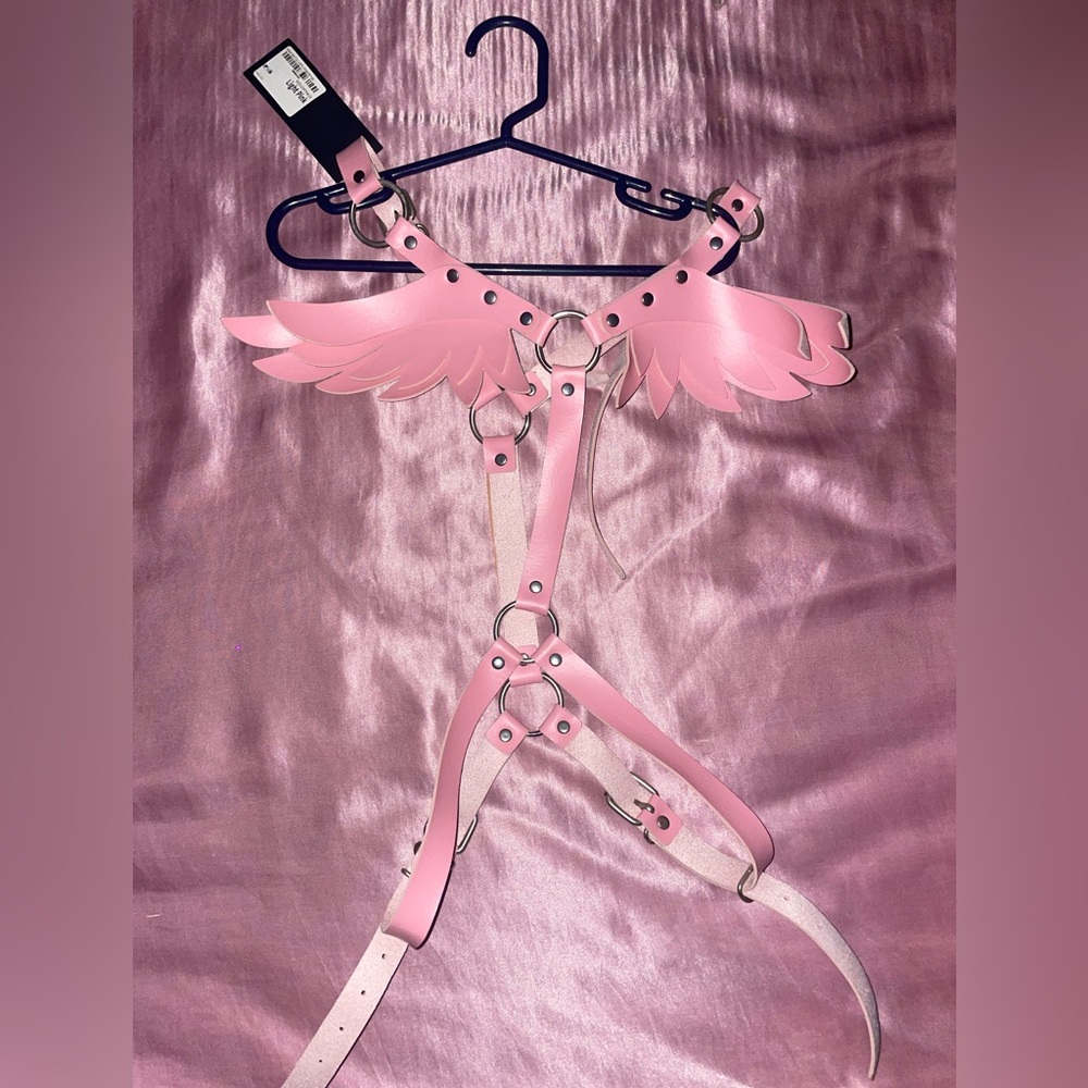 Rave Wonderland Pink Angel Wings Harness 🩷